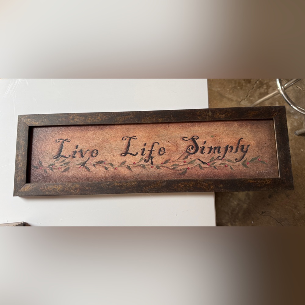 Live Life Simply Wall Art